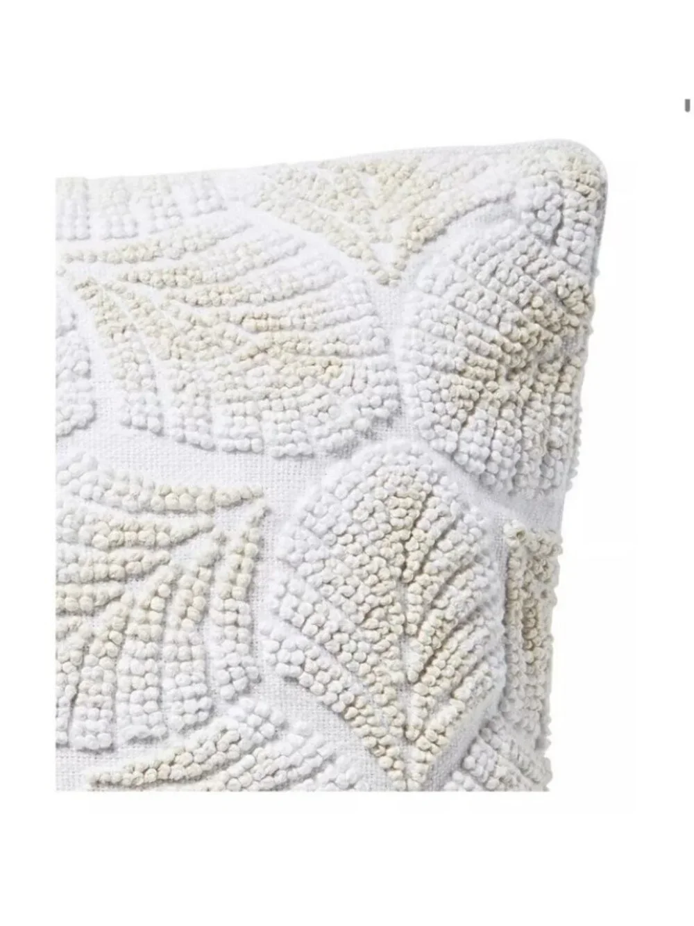 Serena & Lily Hawthorne Pillow Cover (SAMPLE/NO TAGS)(12”x18”)-Ivory/White